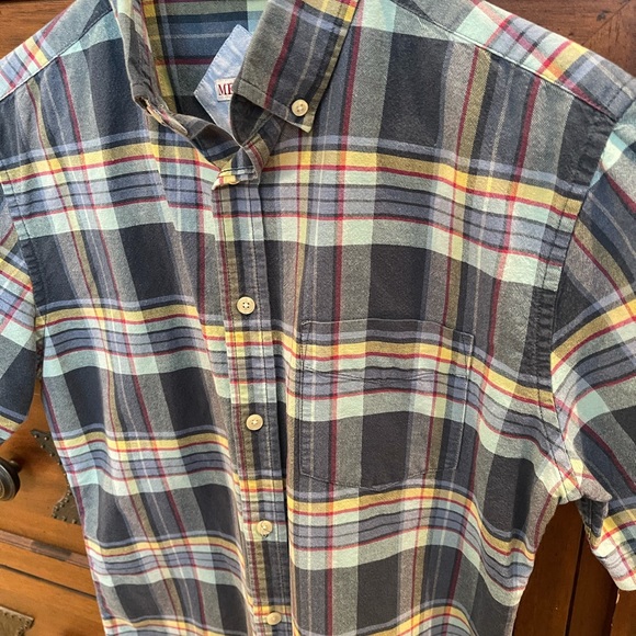 MERONA BLUE PLAID COTTON S/S SHIRT; Like-New; Size Small; $8 - Picture 15 of 16